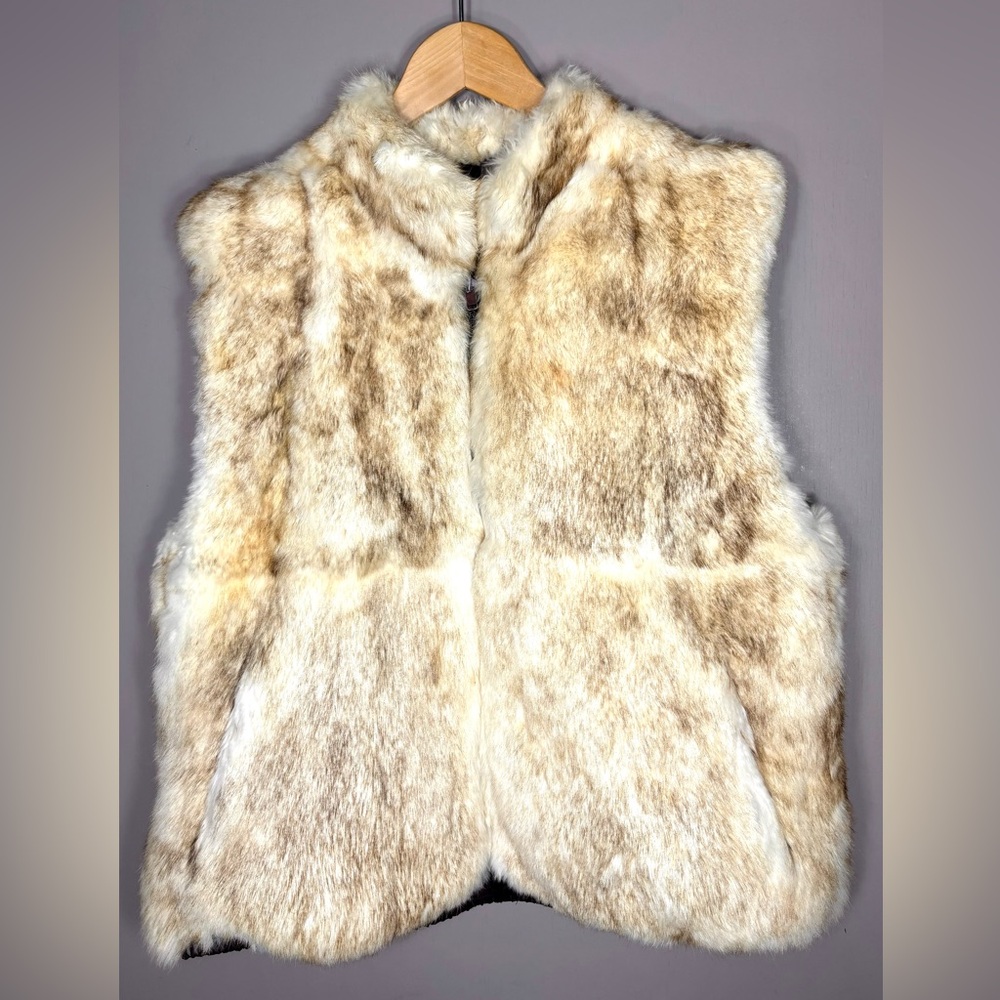 REVERSIBLE Rabbit Fur Lined Vest - Picture 16 of 16